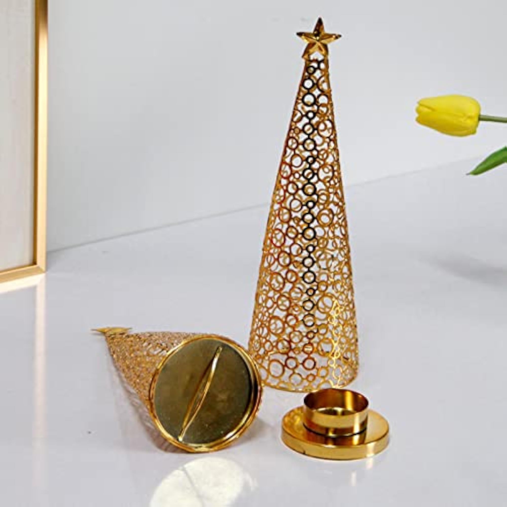 Iron Christmas Tealight Candle Holder for Desktop